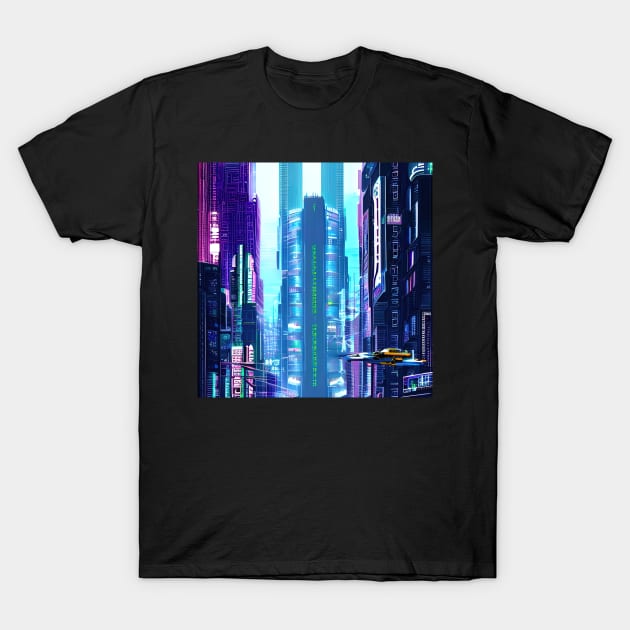 Cyberpunk Street View T-Shirt by Crestern